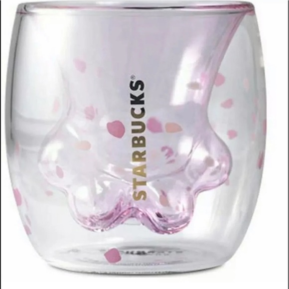 Starbucks Cat Paw double glass cup - Picture 1 of 5